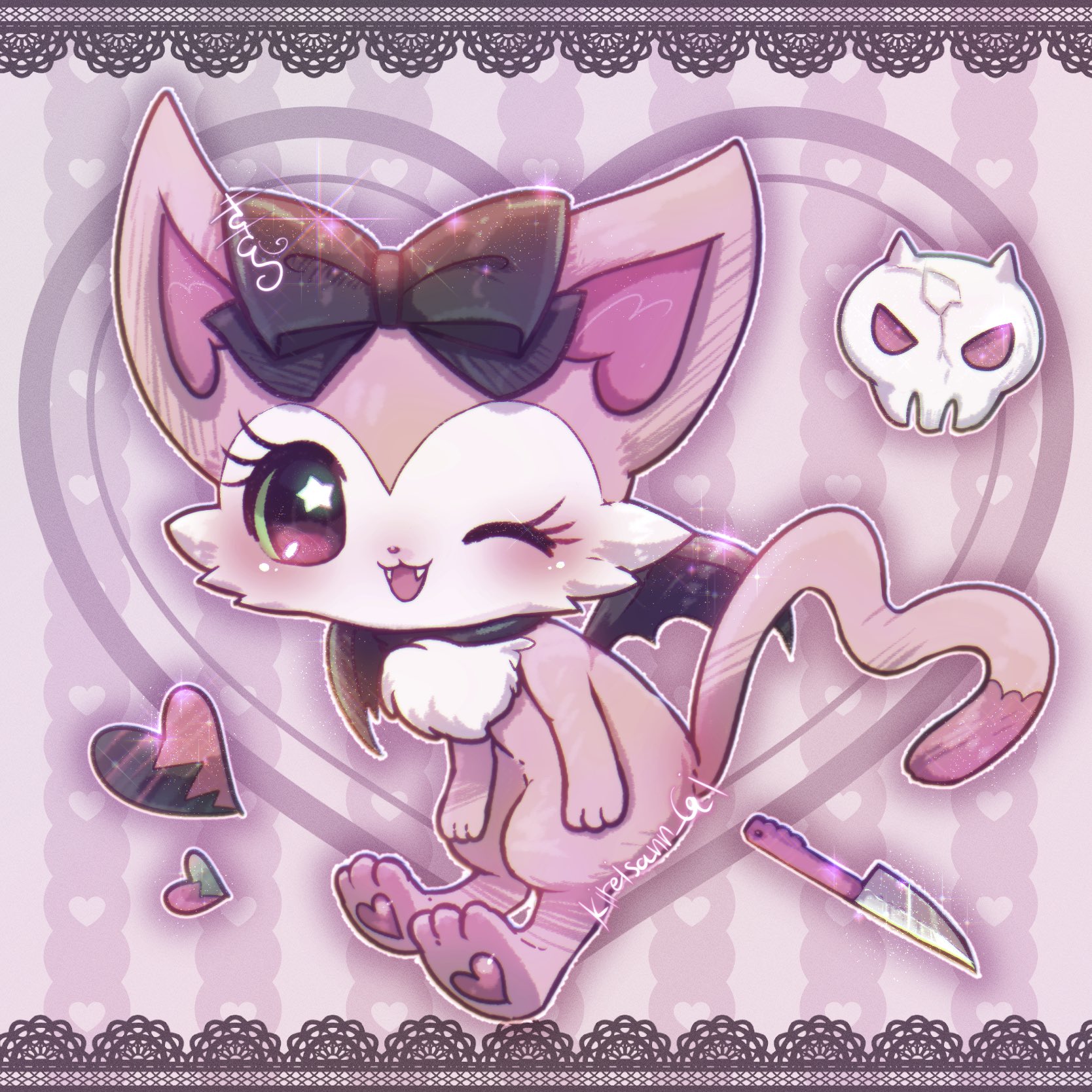 Beat cats チェルシー レイラ サイン会 色紙 sanrio sign