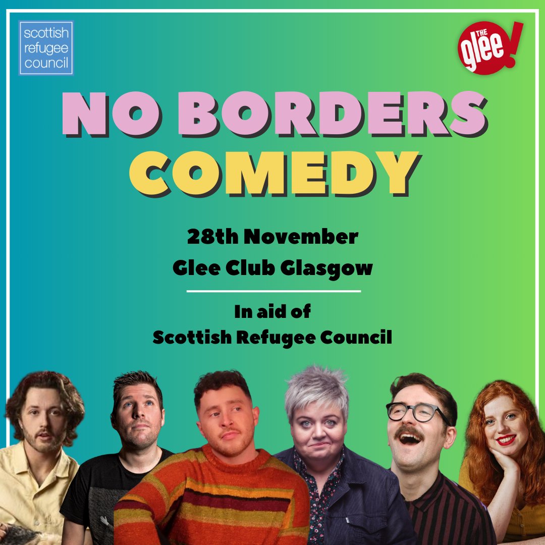 The Glee Club Glasgow (@gleeclubglasgow) on Twitter photo 📅 Thursday: No Borders Comedy Night in aid of <a href="/scotrefcouncil/">Scottish Refugee Council 🧡</a>, featuring <a href="/StuartMcP/">Stuart McPherson</a>, Susie McCabe, <a href="/EleanorMorton/">Eleanor Morton ($8)</a>, <a href="/MrSamLake/">Sam Lake (no, not that one) 🏳️🌈</a>, <a href="/paulbIack/">Paul Black</a> & <a href="/marknelsoncomic/">Mark Nelson</a> (SOLD OUT)
To be added to the waiting list please visit bit.ly/WLGlee 📅 Thursday: No Borders Comedy Night in aid of <a href="/scotrefcouncil/">Scottish Refugee Council 🧡</a>, featuring <a href="/StuartMcP/">Stuart McPherson</a>, Susie McCabe, <a href="/EleanorMorton/">Eleanor Morton ($8)</a>, <a href="/MrSamLake/">Sam Lake (no, not that one) 🏳️🌈</a>, <a href="/paulbIack/">Paul Black</a> & <a href="/marknelsoncomic/">Mark Nelson</a> (SOLD OUT)
To be added to the waiting list please visit bit.ly/WLGlee