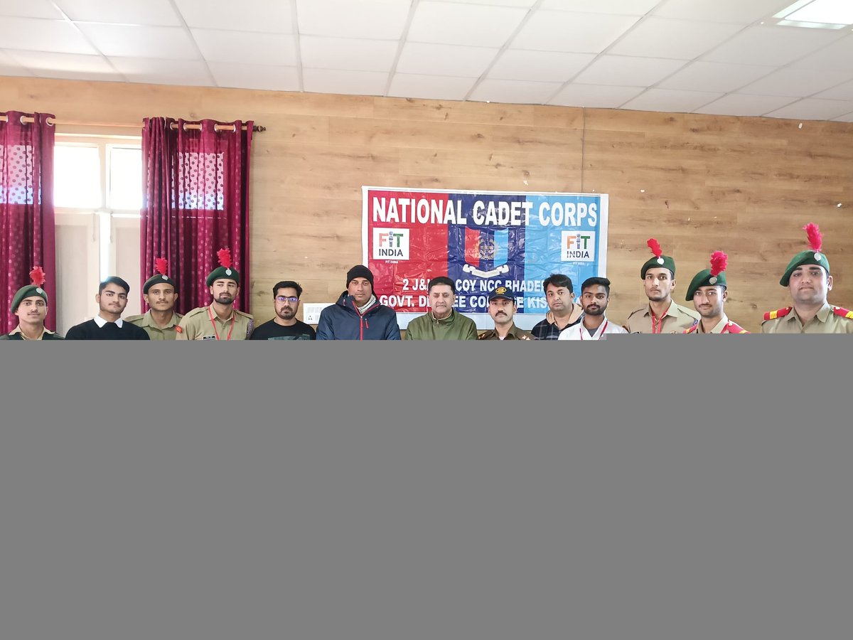 prithvi_prof's tweet photo. 76th NCC raising day celebrated by SD ncc unit GDC kishtwar , 2JK (i)coy ncc bhaderwah
#NCCDay2024 
@HQ_DG_NCC 
@NCCDteJKL 
@OfficeOfLGJandK 
@dckishtwar
@NCC_GDC_KTW https://t.co/MCBd4eCbAM