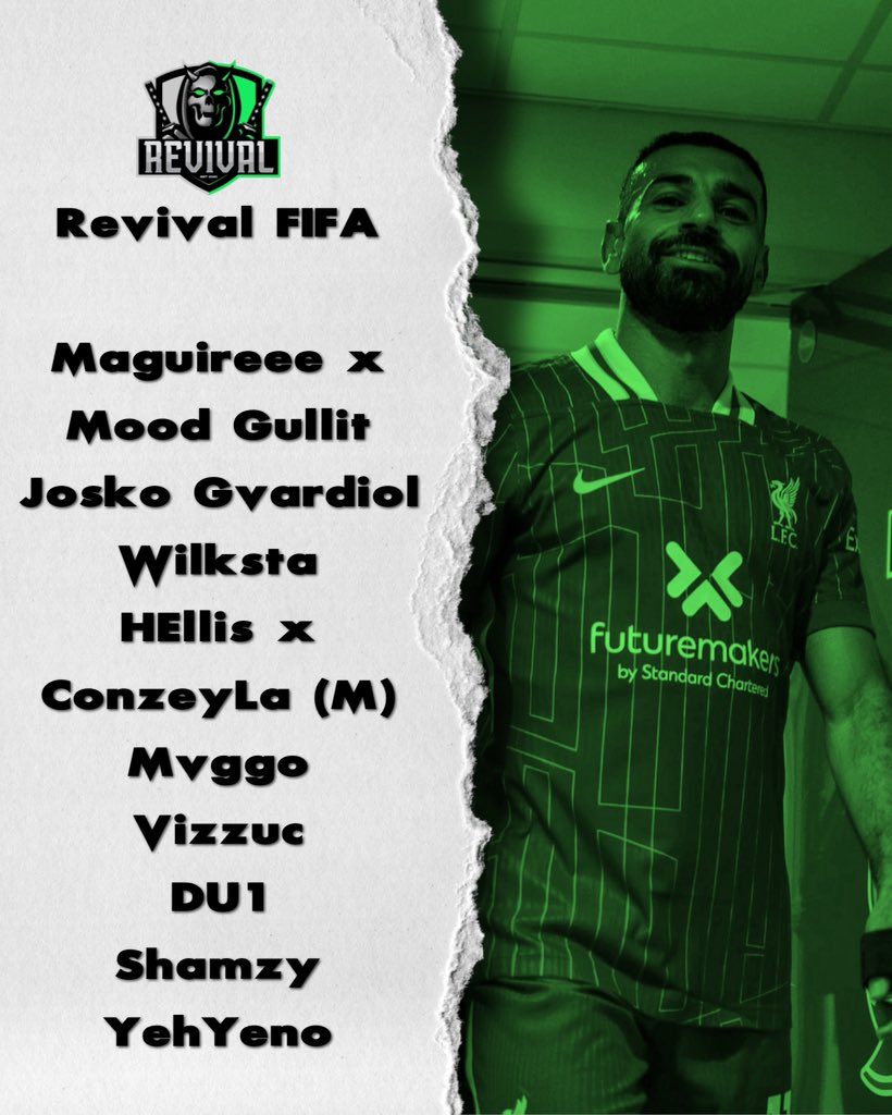 The Line Up for <a href="/OfficialVPG/">Virtual Pro Gaming</a> 

<a href="/VPGUK/">VPG United Kingdom</a> 

8:00 PM vs <a href="/MisteryFIFA/">Mistery</a> 

<a href="/VPGPremier/">VPG Esports Premier</a> 

8:30 PM vs <a href="/RavensEsport23/">Ravens</a> 
8:45 PM vs @SfamEfoot 
9:15 PM vs #SilenteFoot