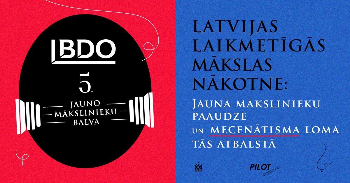 27. novembrī LMA aicina uz diskusiju: Jaunā mākslinieku paaudze un mecenātisma loma tās atbalstā.
Interesenti aicināti apmeklēt diskusiju klātienē LMA jaunajā korpusā K2, kā arī sekot līdzi tiešraidei <a href="/DelfiLV/">Delfi</a>

lma.lv/aktuali/lma-no…