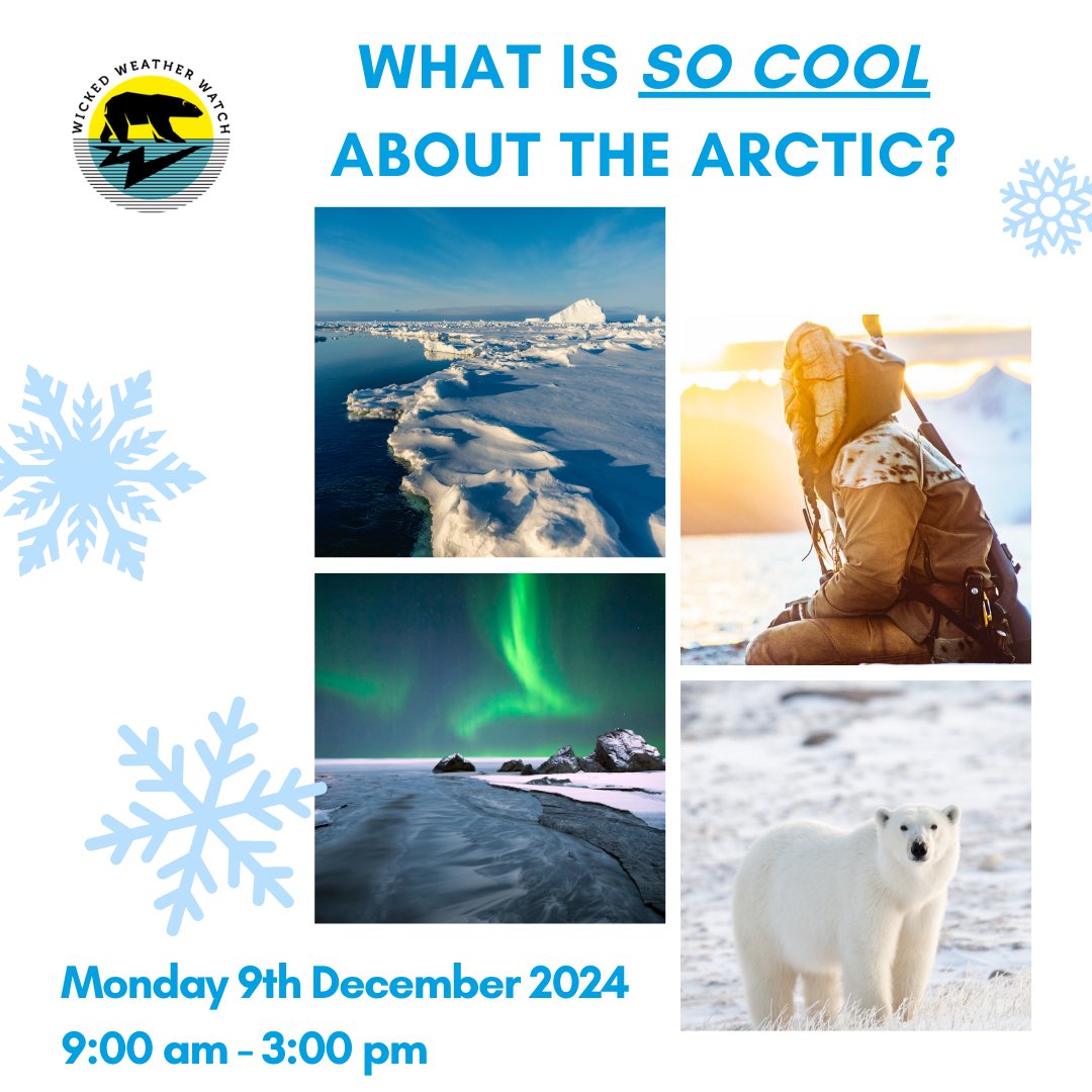 WickedWeather1's tweet image. We are hosting an immersive, full-day virtual event on Dec 9th!
Join our trip to the Arctic and see its unique biomes, climate, and wildlife. Learn about the impacts of climate change and how we can reduce our own carbon footprint.
More info here: wickedweatherwatch.org.uk/arctic-multi-s…