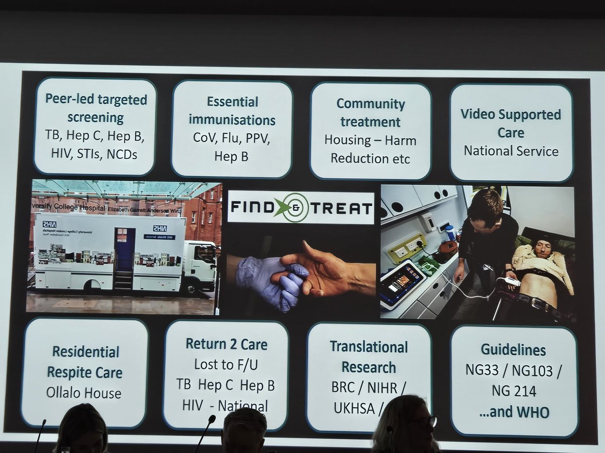 drlaurajwaters's tweet image. Al Story from the @uclh @FindandTreat team shares their incredible successes with @NHSEngland clinical leaders. Pic 2: peer-led return to care work for people with HCV. Pilot showed 8% had died, mainly related to ESLD. This is not just health equity it&apos;s a criminalisation agenda!