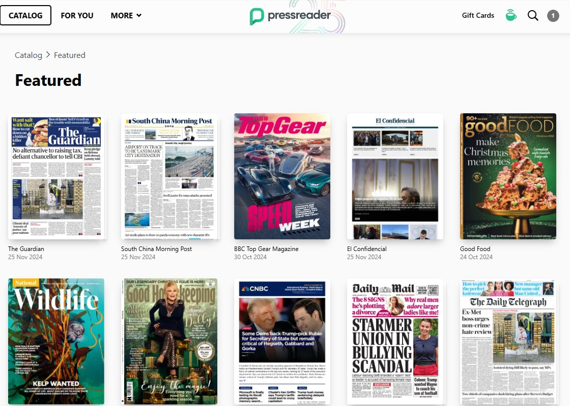 UCBLibraryCASE's tweet photo. PressReader is our digital newsstand resource that provides access to over 7,000 titles from more than 120 countries in over 60 languages.

You can also download the app from the Apple/Android stores. https://t.co/7OPCfwRjOr