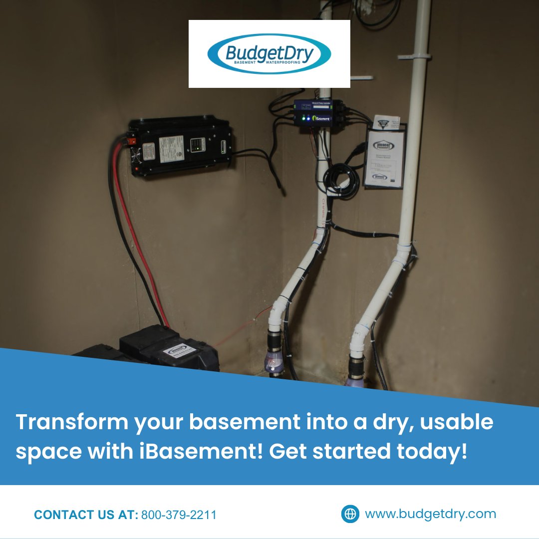 BudgetDry's tweet photo. Turn your basement into a functional, moisture-free area with our innovative iBasement system. Say goodbye to water issues and create the space you’ve always wanted. Contact us today to learn more and start your transformation.

 https://t.co/QnBENyK3DN 

#BasementSolutions #Home https://t.co/wC36qwrf5O