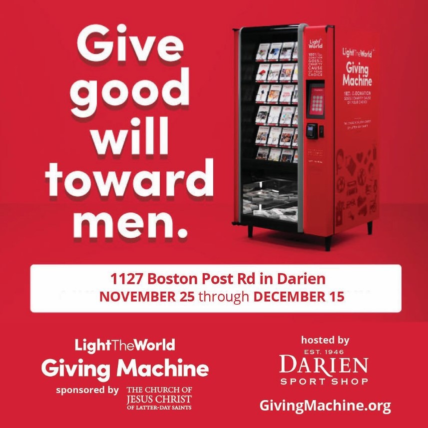 We are excited to be included in the Giving Machine at #dariensportshop and it opens today! Stop by to support FCA and other great nonprofits thanks to the Light the World project. 
#givingmachineconnecticut