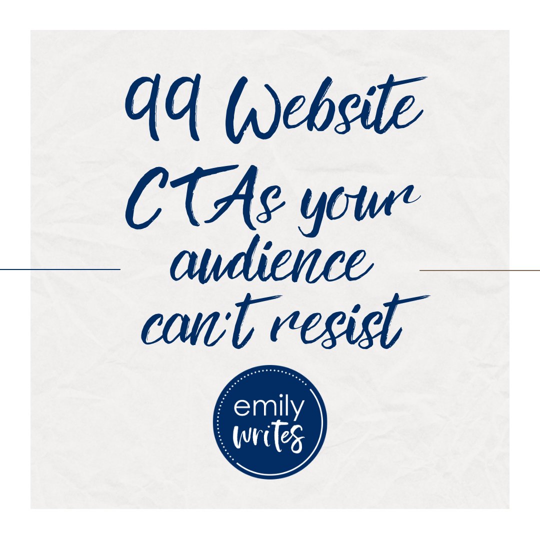 EmilyWritesLLC's tweet photo. Want to improve your website conversion rate? A great call-to-action button can nudge the needle in the right direction!

Download my free guide, "99 Snappy CTAs to Drive Website Conversions," and start creating CTAs that grab attention and drive results: https://t.co/hUhex4NTCr https://t.co/gnpFnJ9vc6