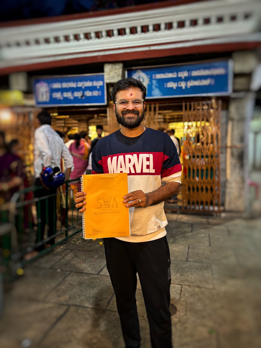 DAIJI Shooting Script Pooja done on the auspicious occasion of #karthikasomavara🕉️ at #kadumalleshwaratemple … #daijibeginssoon