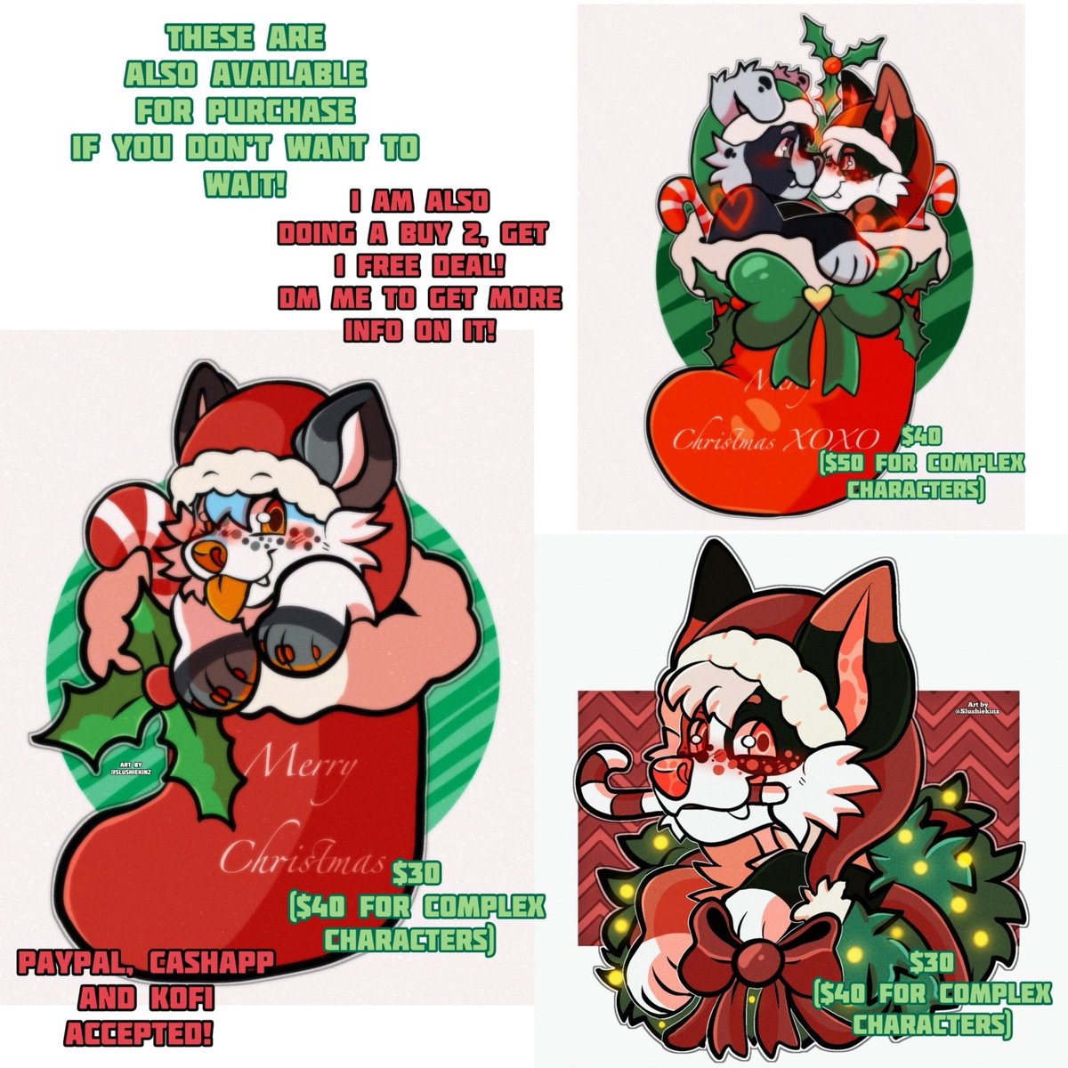🎄CHRISTMAS RAFFLE🎄

Happy Holidays everyone, here is my gift to you! 🎁

Here’s how to enter
•Must be following me
•Repost this post
•repost the 2nd post linked in the comments

Feel free to comment when done and which Ych you’d like!

Ends December 5th 💞