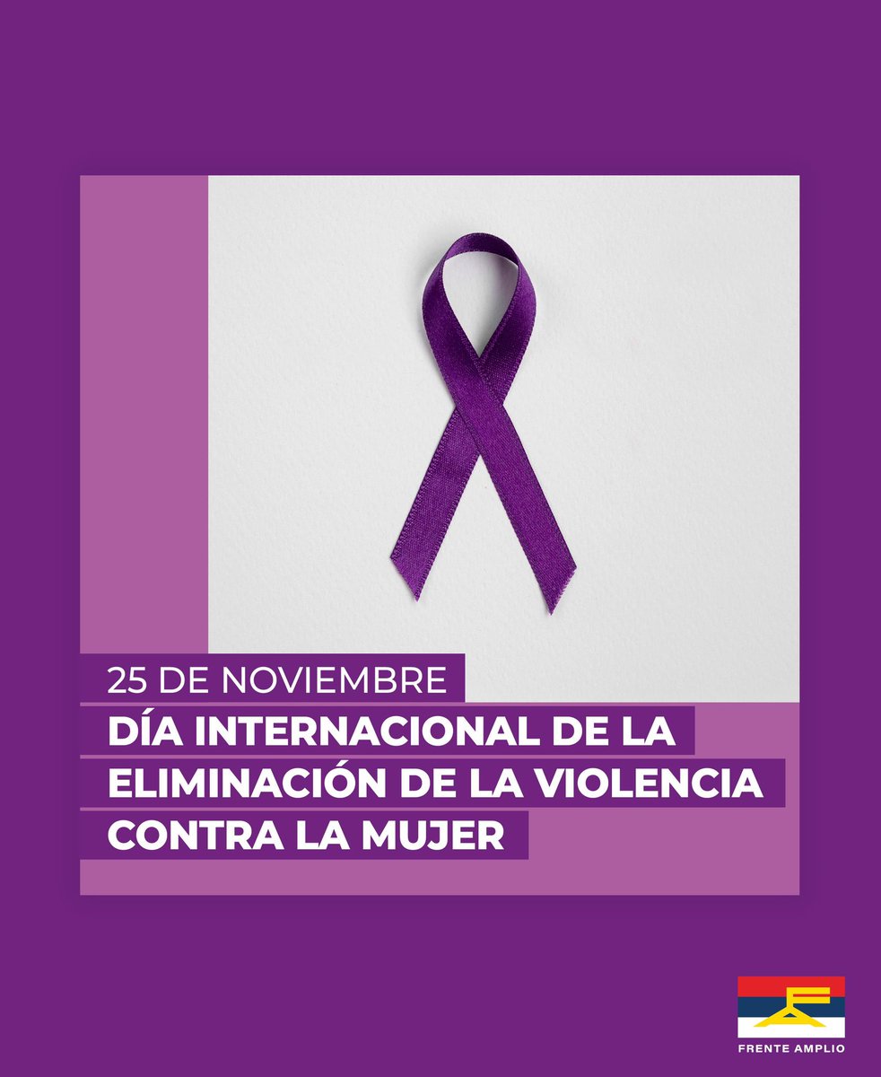 Frente_Amplio's tweet photo. Hoy reafirmamos nuestra lucha incansable por un mundo libre de violencia y desigualdad.

Por un mundo donde las mujeres puedan vivir libres, seguras y sin miedo.

#25N #25nov #25NOV2024 https://t.co/def6MPBNMQ