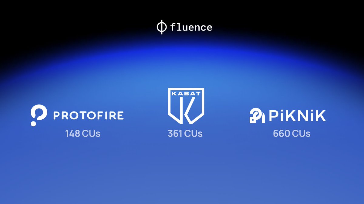 Big updates on the Fluence network!

New Capacity Commitments (CCs) are now available for staking:
🔶 <a href="/PiKNiK_US/">PiKNiK</a> – 11 CCs (660 CUs)
🔶 Kabat – 3 CCs (361 CUs)
🔶 <a href="/protofire/">Protofire | Token Utility Engineering</a> – 2 CCs (148 CUs)

Seize the chance to support cloudless computing and drive the network forward ☁️