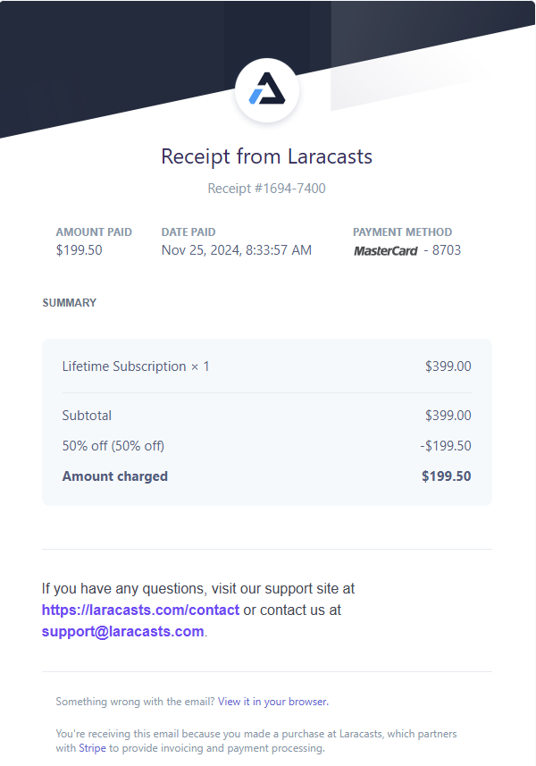 patrickadvance's tweet photo. @laracasts I finally got the forever plan after many years of being a member of laracast. https://t.co/Brjsszj5lU