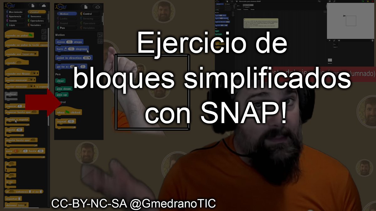 GmedranoTIC's tweet image. Idea💡de práctica simplificada para comenzar en la  programación de bloques en SNAP!

Del programa propuesto se filtran los bloques necesarios.

Opciones con y sin solución para dar al alumnado.

youtu.be/9ArHsXzKq-0

 #programación #bloques #claustrovirtual #Codeweek #ERW2024