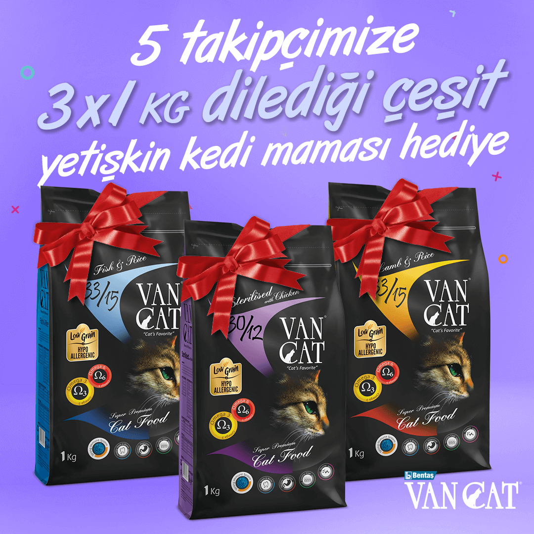 🎁 VanCat Kedi Maması Çekilişi! 🎁

Çekilişimize katılmak için:
🐾 <a href="/VanCatTurkiye/">VanCat Türkiye</a> sayfamızı takip et,
🐾 Bu gönderiyi beğen ve repostla,
🐾 Bir arkadaşını yoruma etiketle!

5 takipçimize #VanCat'ten istediği 3 kg #KediMaması #Hediye! 😻

🛎 Çekiliş sonuçları 4 Aralık!