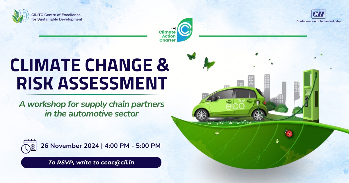 We invite you to join the <a href="/ciicesd/">CIICESD</a> &amp; <a href="/raychemrpgco/">raychemrpg</a> for a virtual session on Climate Change &amp; Risk Assessment in the automotive sector. Discover actionable strategies to tackle climate risks and enhance resilience.

🗓️ 26 Nov 2024 | ⏰ 4–5 PM
📩 RSVP: ccac@cii.in

#ClimateAction