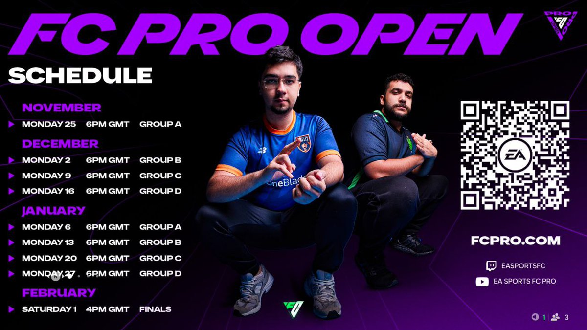 fut_1q's tweet image. جدول بثوث #FCPROOPEN ✅:

احفظوها عندكم 💁🏻‍♂️.