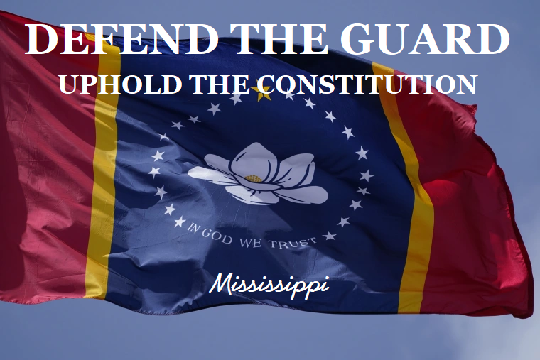 LPMississippi's tweet image. Defend the Guard legislation would prohibit a state’s National Guard units from being deployed into active combat without a formal declaration of war by Congress, as provided by the U.S. Constitution.

#DefendTheGuard #MSLeg @TroopsHomeUS