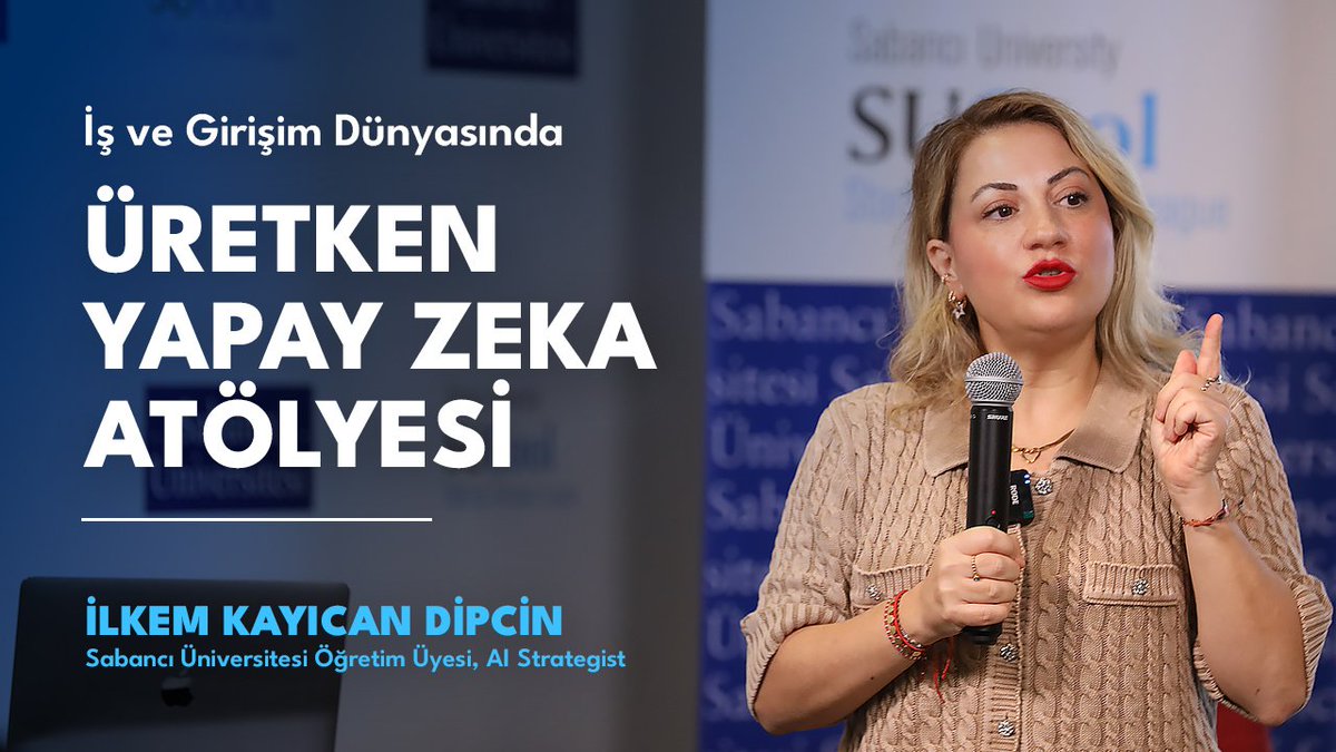 📅 21 Kasım 2024’te Sabancı Üniversitesi SUCool’da düzenlenen “Üretken Yapay Zeka Atölyesi” yoğun ilgi ve katılımla gerçekleşti. Atölyenin tamamını izlemek için:

Youtube-SUCoolTV 
⬇️
youtube.com/watch?v=F1Bjiy…

📌Abone olmayı ve bildirimlerinizi açmayı unutmayın!