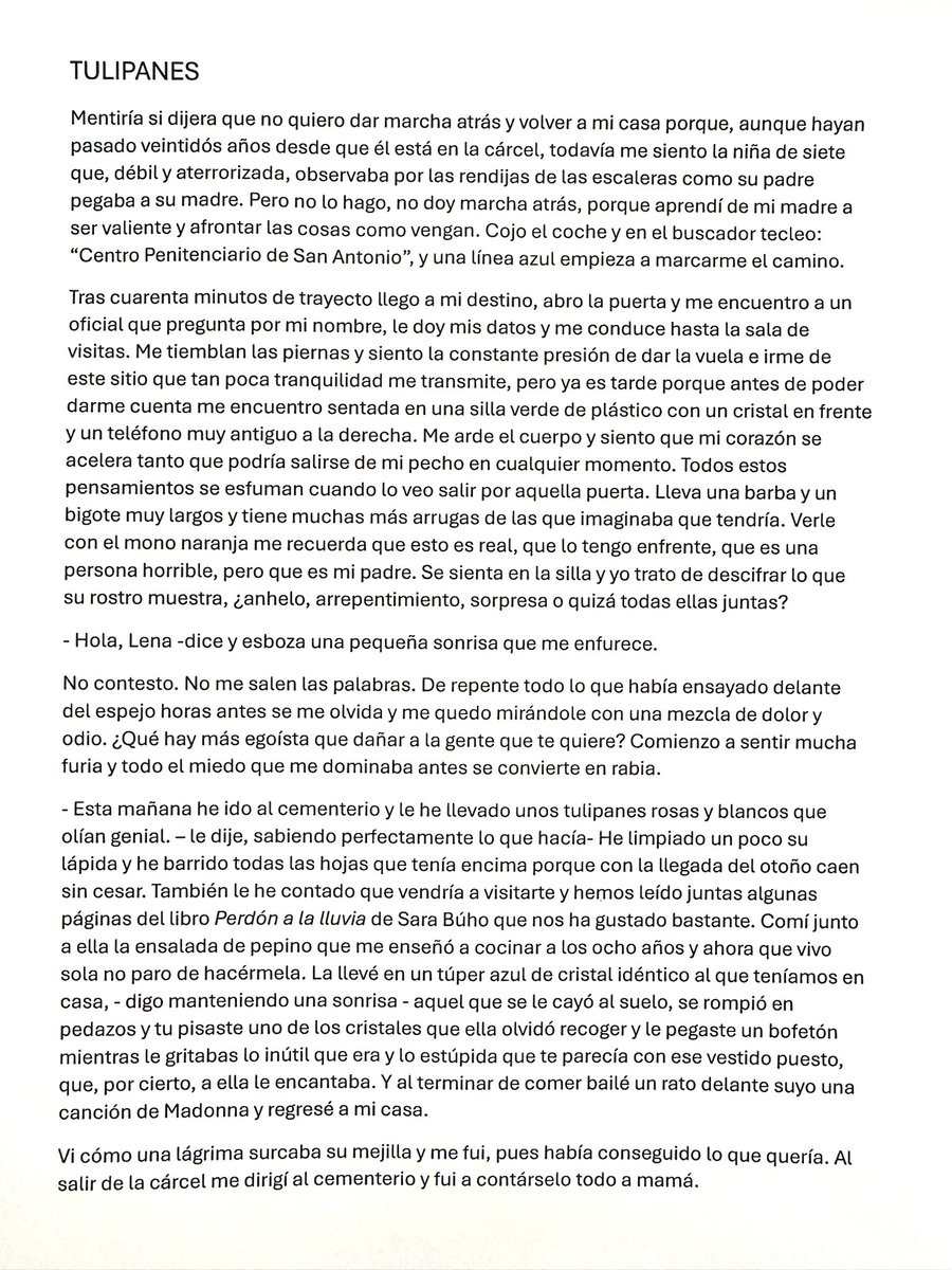 JPRegadera's tweet photo. No se me ocurre mejor manera de conmemorar el 25N 2024 que con este relato. La visión de una niña de 14 años del “Después de”. 
La concienciación de la inmensa mayoría de niños y niñas de esas edades es motor de cambio hacia una sociedad más justa y libre de violencia machista. https://t.co/kQuCjJ0Tub