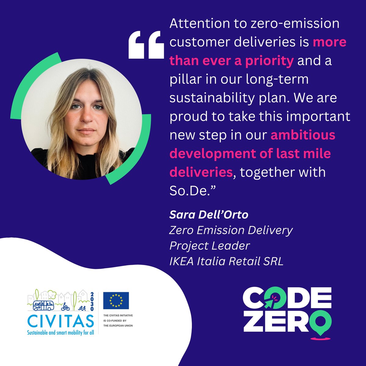 CodeZERO_EU's tweet image. 📦 ~155k #ecommerce deliveries are made on Milan’s roads DAILY. 🌱 @IKEAITALIA is making their portion of these trips more #sustainable in #Milan&apos;s CodeZERO pilot site. 

✅ Register for updates 🔗364a523d.sibforms.com/serve/MUIFANgj… #Urbanlogistics #onlineshopping @IKEA @CIVITAS_EU @cinea_eu