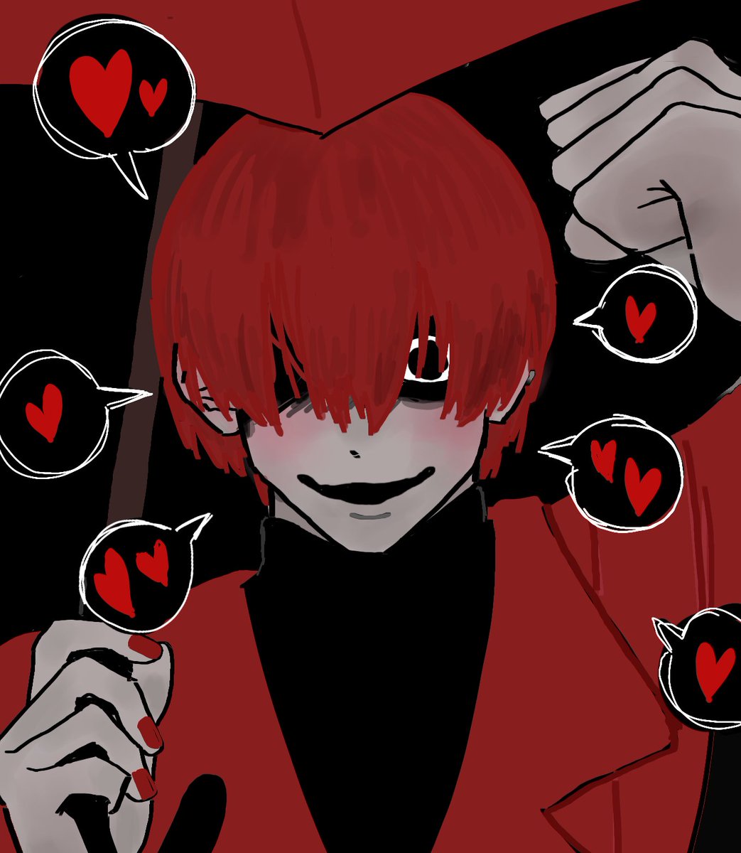 壁ドン #文字化化 #文字化化_art #Homicipher #Homicipher_art #赤い傘