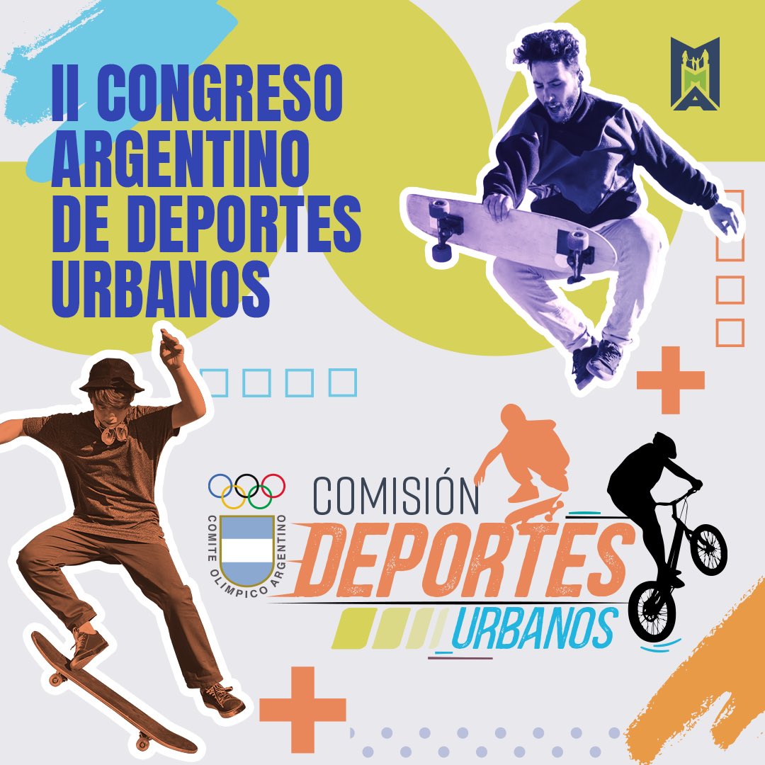 II Congreso Argentino de Deportes Urbanos 🛹🚲🎮

💥 Dirigido a autoridades del deporte nacional, municipal, clubes de barrio y federaciones

📍 Malvinas Argentinas - Buenos Aires

🗓️ 29 de noviembre

🕘 9 a 18 horas