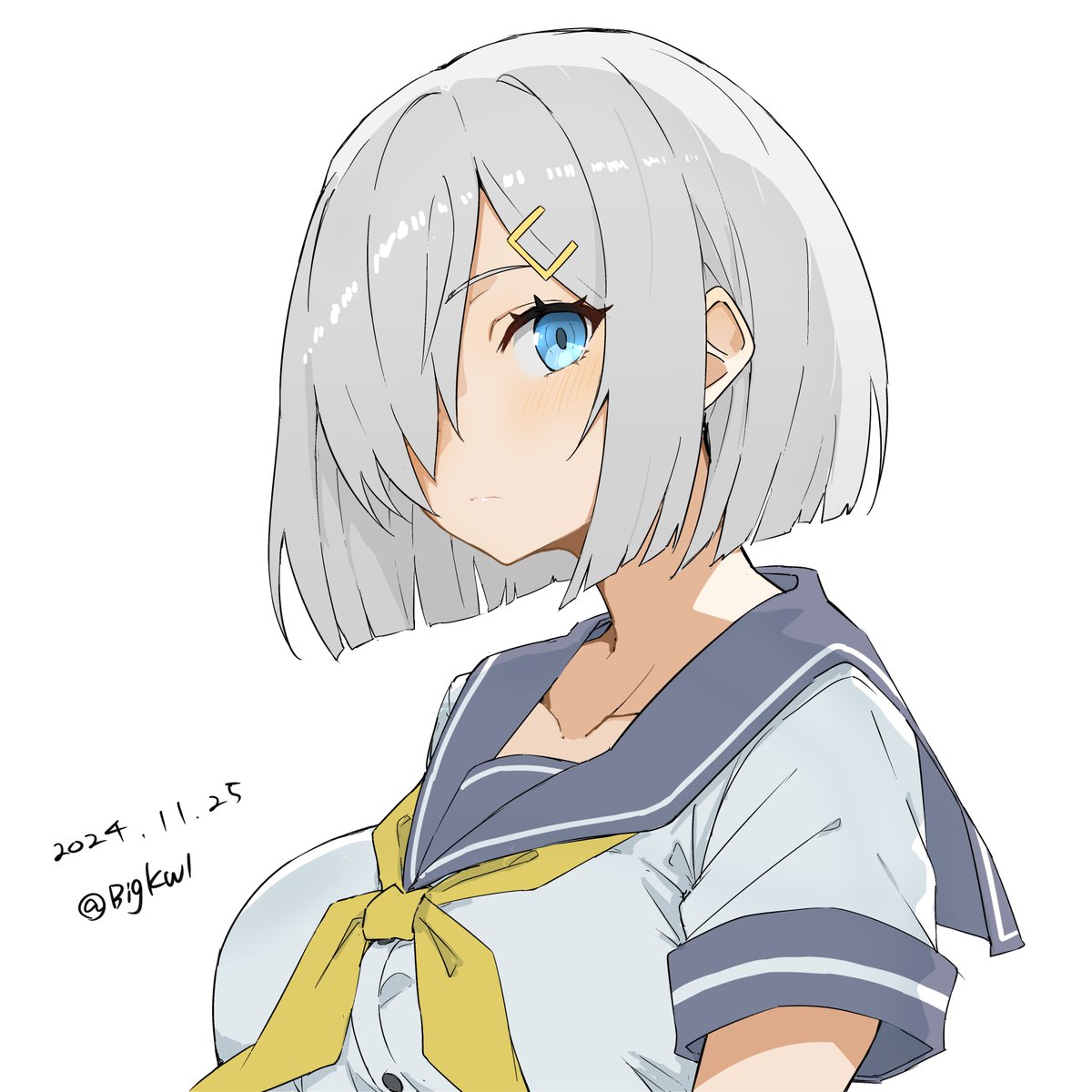 浜風
#艦これ版深夜の真剣お絵描き60分一本勝負 
#艦これ版真剣お絵描き60分一本勝負_20241125