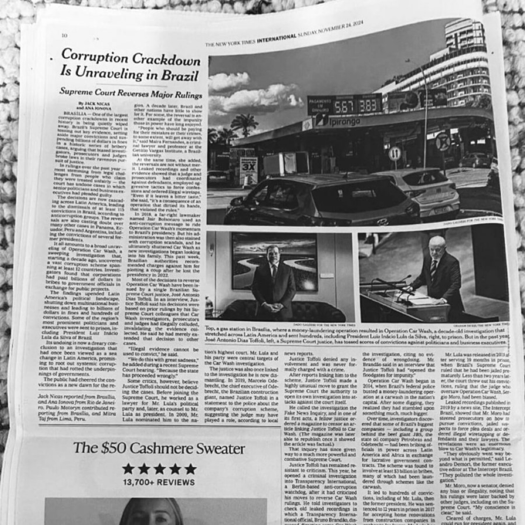 RafaelFontana's tweet photo. EXPECTATIVA DO STF
- Emplacar a narrativa do golpe.

REALIDADE
- Reportagem do New York Times afirma que o STF está acabando com os freios à corrupção no Brasil. https://t.co/7dvHWY8jNF