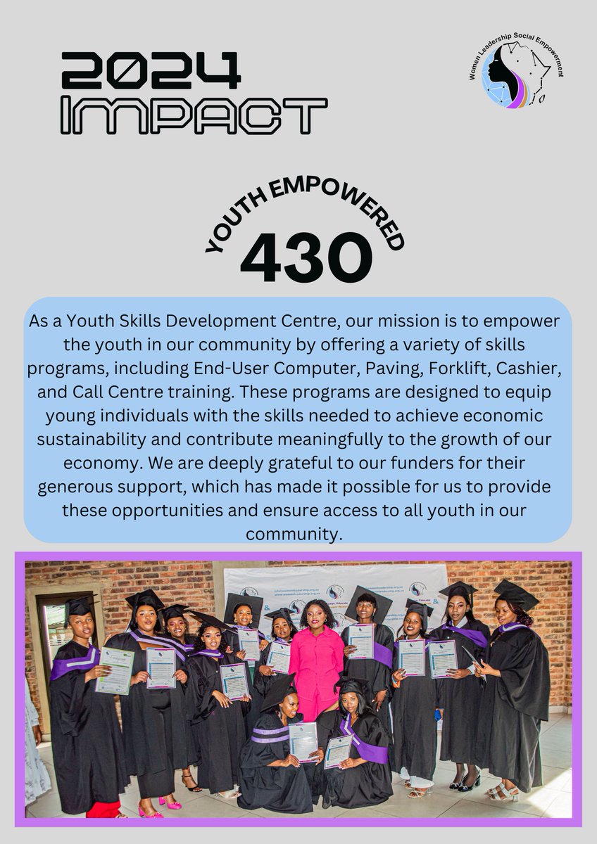 WLSE_SA's tweet photo. made it possible for us to provide these opportunities and ensure access to all youth in our community.

#youthempowerment #skillsdevelopment #impact #sustainability Ndlozi Kamo Mphela https://t.co/rpHRwOtsLr