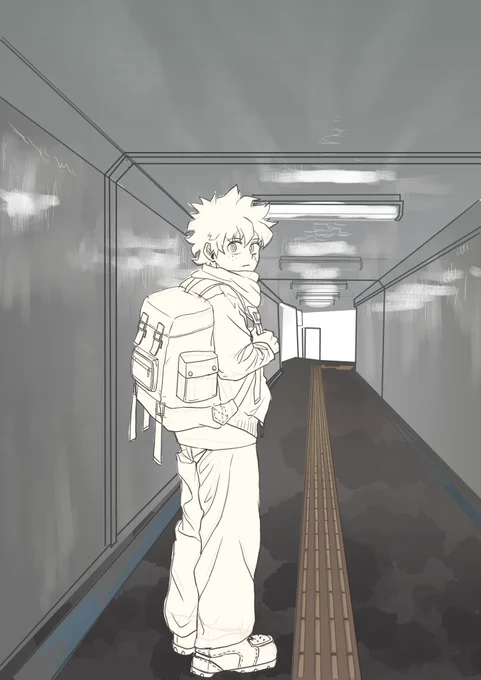下塗り途中 