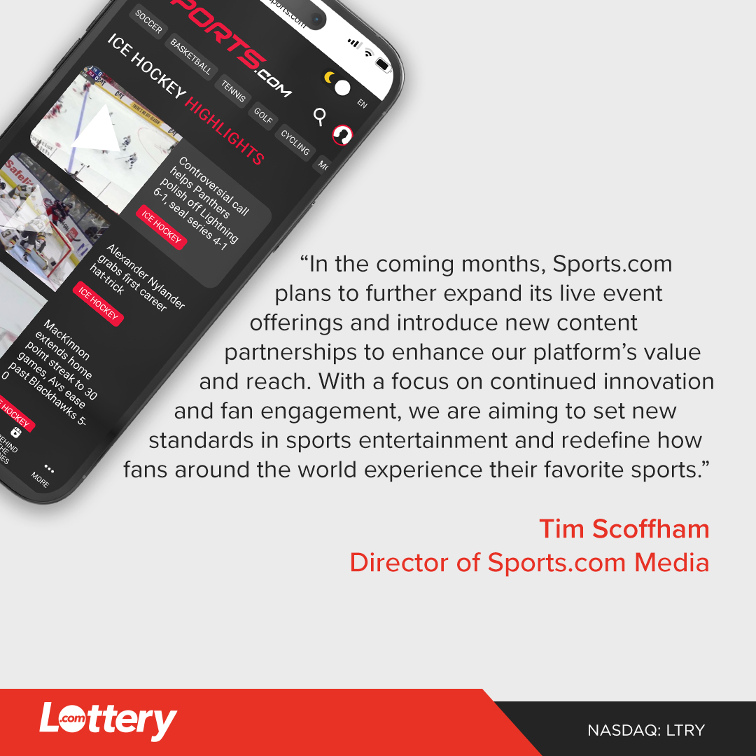 lotterydotcom's tweet photo. The future of #SportsEntertainment is here! We're building an innovative platform that brings fans closer to the action than ever before. Stay tuned as we continue to transform your #sports viewing experience.

Read: https://t.co/1T4vOmphFy

🇺🇸 $LTRY

#SportsInnovation #Stream https://t.co/VRIeXxIIKe