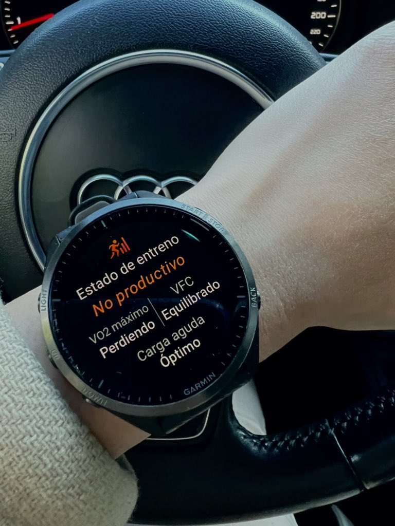 Yo: he estado entrenando muy bien y constante, me siento fuerte

El reloj: