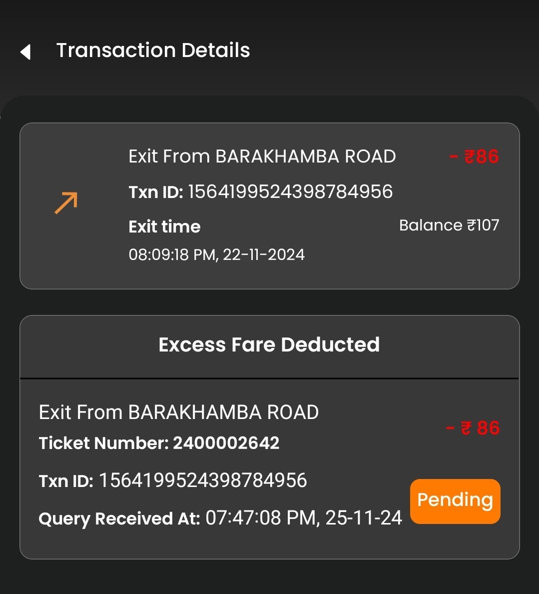 imaviaru's tweet photo. @OfficialDMRC Thanks for the reply @OfficialDMRC
 I have raised the query through the DMRC app. Please resolve that on asap basis. https://t.co/GiWQq9msDD