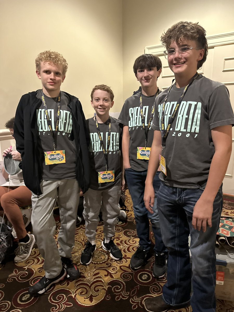Mrs. Cheuvront (@mrs_cheuvront) on Twitter photo Our engineering team rocked their competition <a href="/nationalbeta/">National Beta</a> State Convention! <a href="/SiegelMiddle/">Siegel Middle School</a> <a href="/stoecker_kim/">Kim Stoecker</a> Our engineering team rocked their competition <a href="/nationalbeta/">National Beta</a> State Convention! <a href="/SiegelMiddle/">Siegel Middle School</a> <a href="/stoecker_kim/">Kim Stoecker</a>