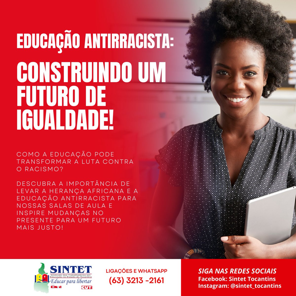 Sintet_to's tweet photo. 🌍 Incorporar a educação antirracista nas salas de aula vai além do combate ao preconceito; é um compromisso com a formação de cidadãos mais conscientes, justos e preparados para transformar a sociedade. #SINTET #educacaoantirracista https://t.co/RKBT6XF09H