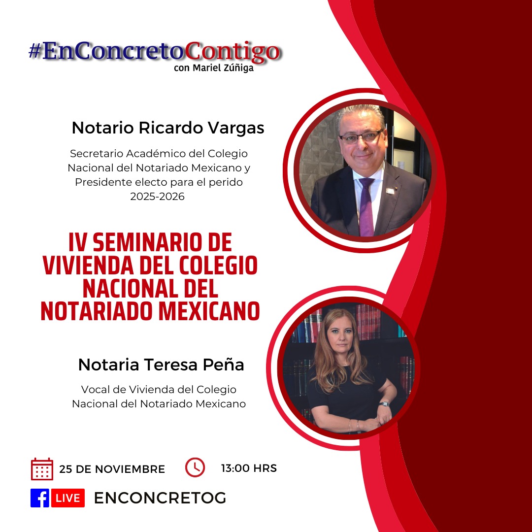 enconcreto's tweet photo. 📣¡La cita es #HOY 25 de noviembre , 13:00 hrs! Entérate de los detalles del IV Seminario #Notarial de #Vivienda del Colegio Nacional del Notariado Mexicano, este próximo 28 y 29 de noviembre con Teresa Peña ( @Teresa_138 ), Vocal de Vivienda y Ricardo Vargas Navarro ( @jrnavarro1960 ), Secretario Académico y Presidente Electo del @colegionotarios
📢 ¡Conéctate!https://t.co/pyV6hE96hM