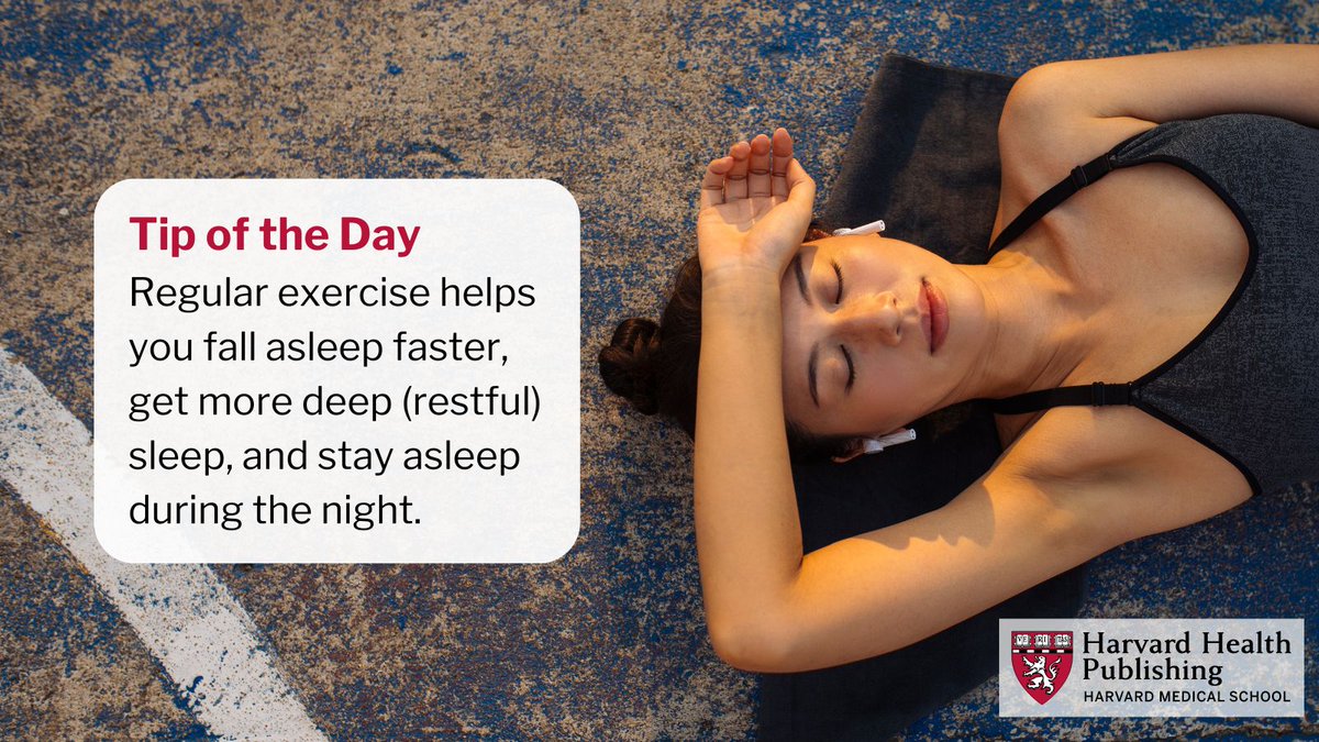 HarvardHealth's tweet photo. 15 minutes of exercise good for health: As little as 15 minutes of physical activity a day can increase your life span by as much as three years. The more you exercise, the better. #HarvardHealth #TipoftheDay 

https://t.co/DAmaohpuv4 https://t.co/VUsmMI3N9N