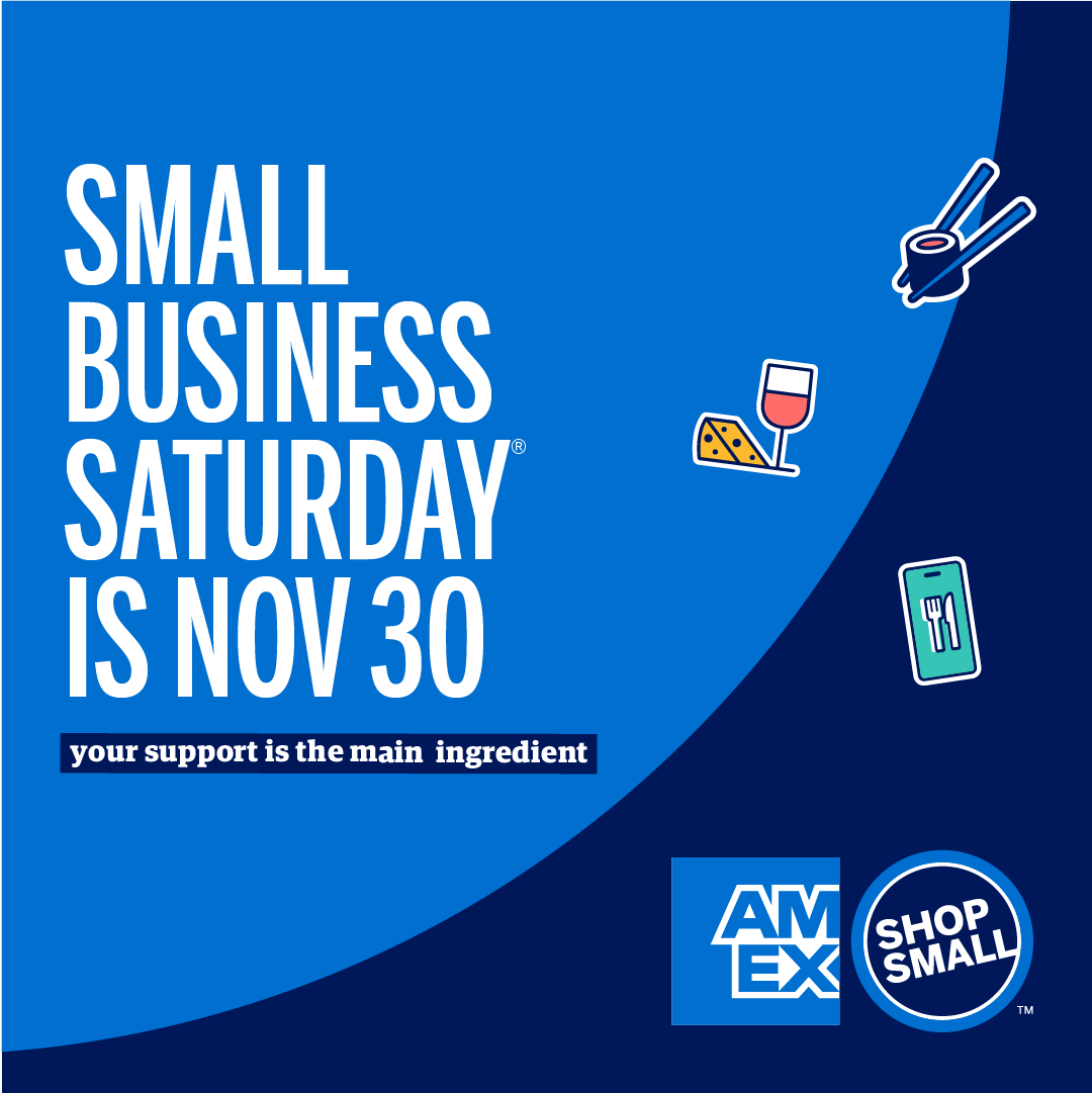 usfsbdc's tweet image. This year, #SmallBizSaturday is on Nov. 30 🙌🛍️🛒 We’re proud to team up with @AmericanExpress to remind our neighbors how important their support is to local businesses this holiday season. Let’s go #ShopSmall 🎉