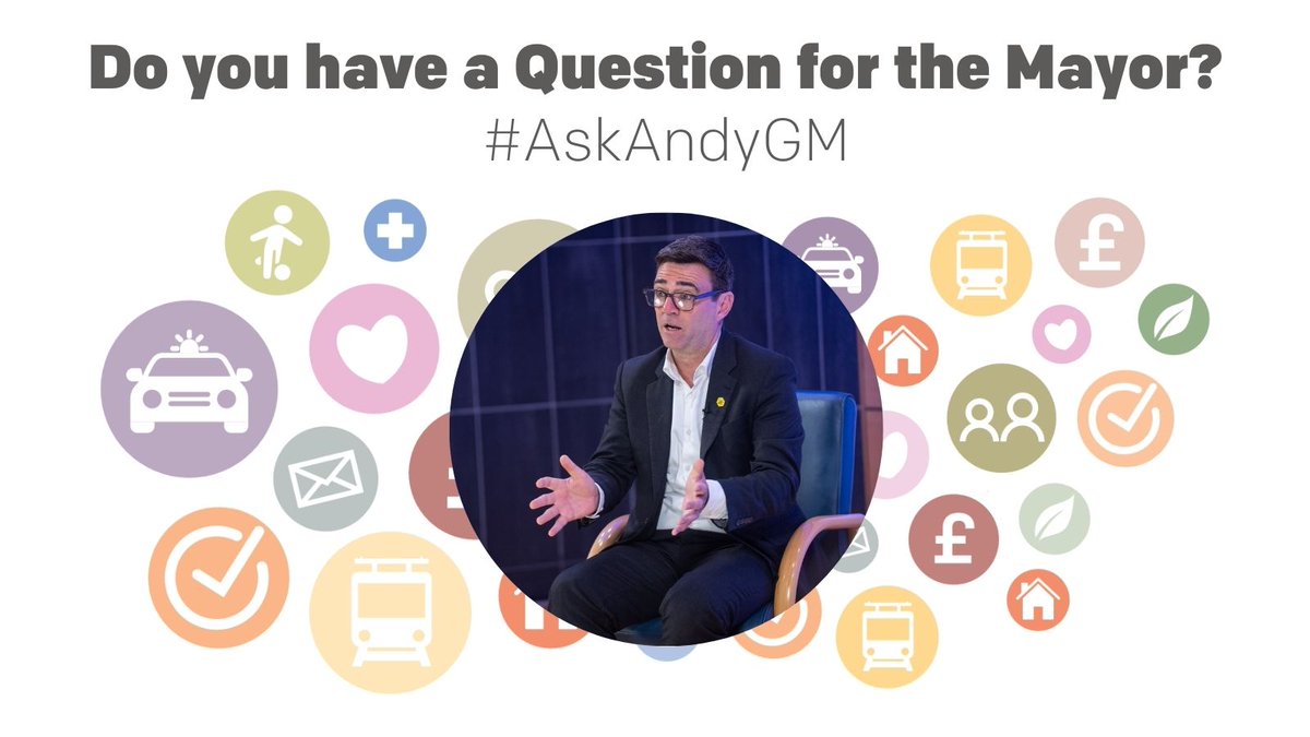 MayorofGM's tweet photo. Got a question for the Mayor of Greater Manchester? Come along to the next Mayor's Question Time!
📅 Thursday 12th December, 7pm
📍The Brian Clarke Academy, Oldham
Find out more, and book your tickets here: https://t.co/HVUUKiGBRa
#AskAndyGM @OldhamCouncil @BrianClarkeAcad https://t.co/f556Qzo0fo