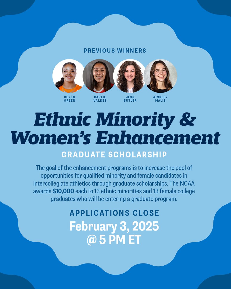 NCAA (@ncaa) on Twitter photo The impact of the Ethnic Minority and Womenโs Enhancement scholarship from 2023 winner Karlie Valdez from <a href="/SCSUHuskies_Soc/">St. Cloud State Women's Soccer</a> ๐ฃ๏ธ
Apply now โก๏ธ on.ncaa.com/emwegs The impact of the Ethnic Minority and Womenโs Enhancement scholarship from 2023 winner Karlie Valdez from <a href="/SCSUHuskies_Soc/">St. Cloud State Women's Soccer</a> ๐ฃ๏ธ
Apply now โก๏ธ on.ncaa.com/emwegs