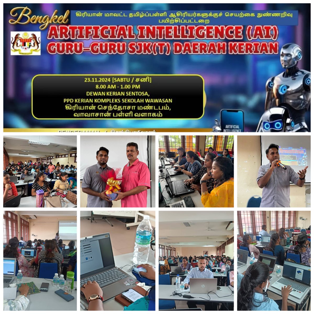 Rooban Arumugam (@roobanarumugam) on Twitter photo Conducted an #AiinEducation workshop for Kerian Tamil school teachers with over 80 participants!
✅ Explored AI tools
✅ Hands-on with <a href="/BookCreatorApp/">Book Creator Team</a>
✅ Insights into certification courses to upskill educators
Grateful for the opportunity to share knowledge and empower teachers. Conducted an #AiinEducation workshop for Kerian Tamil school teachers with over 80 participants!
✅ Explored AI tools
✅ Hands-on with <a href="/BookCreatorApp/">Book Creator Team</a>
✅ Insights into certification courses to upskill educators
Grateful for the opportunity to share knowledge and empower teachers.