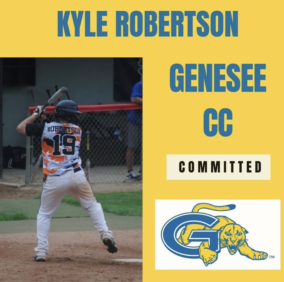 Kyle Robertson from the <a href="/tricitygiants/">Tri-City Giants</a> committs to Genesse CC in Batavia, NY! 
<a href="/trent_wasserman/">Trent Wasserman</a>