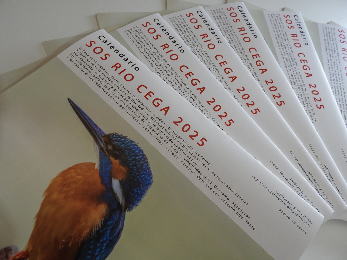 🔴Ya tenemos disponibles los calendarios "SOS Río Cega" del año 2025. Podéis  conseguirlos consultando con los miembros de la plataforma y sus diferentes asociaciones. Ademas hay varios puntos físicos donde comprarlos, en Cuéllar: Alimentación Aurora, Bar Ambigú, Bar La Torre‼📅