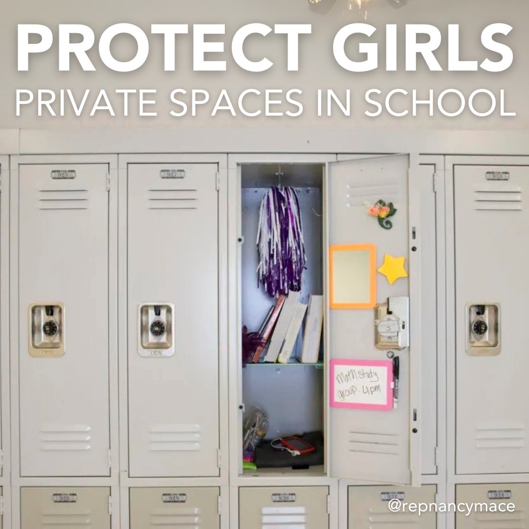 RepNancyMace's tweet photo. Little girls shouldn't have to share their private spaces with confused little boys.
#HoldTheLine https://t.co/NbcgGljEe5