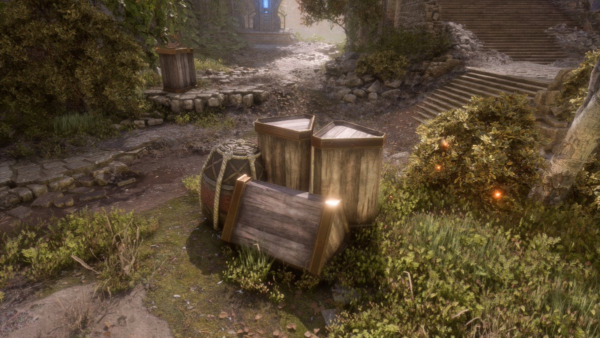 Playing #DragonAgeVeilguard and stumbled upon some perfectly shaped barrels 🔻