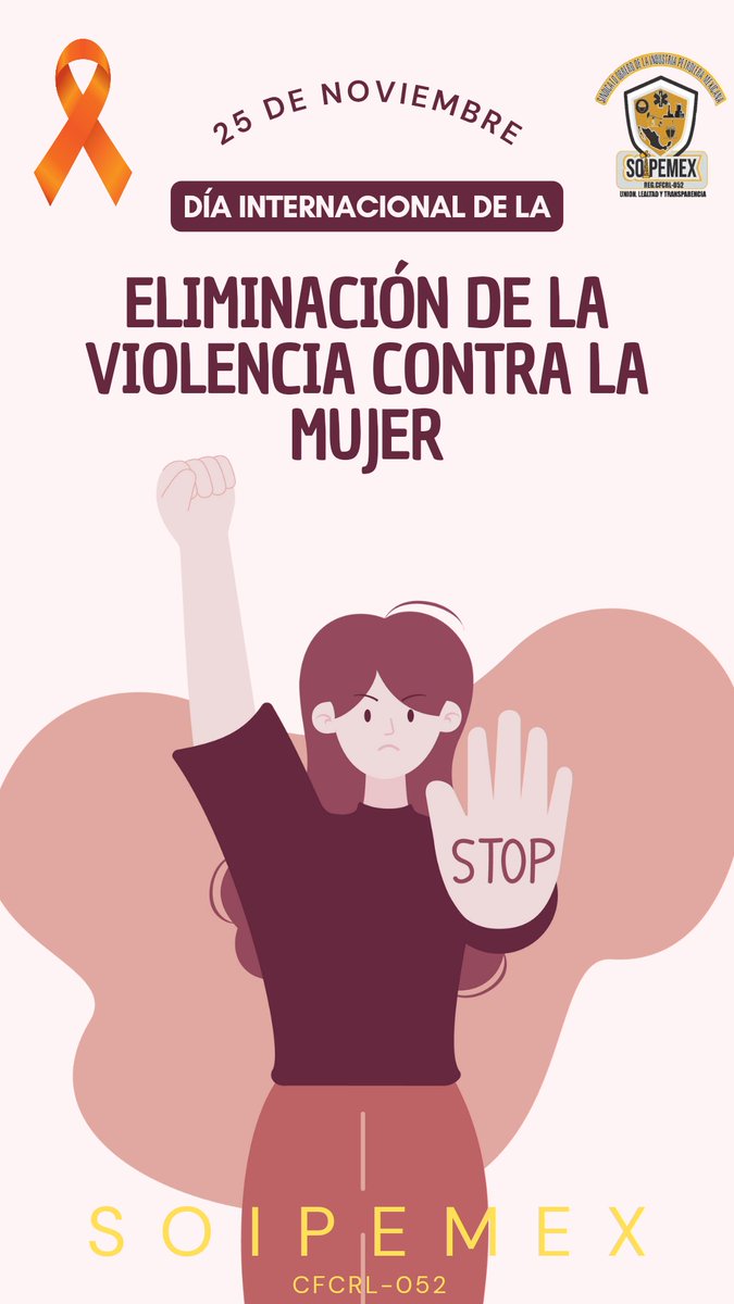 soipemex's tweet photo. El el sindicato Obrero de la Industria Petrolera Mexicana SOIPEMEX. Apoyas la eliminacion total de la violencia hacia las mujeres, compañeras y de cualquier genero.
Viva la paz!! https://t.co/pxwf3z7f5X