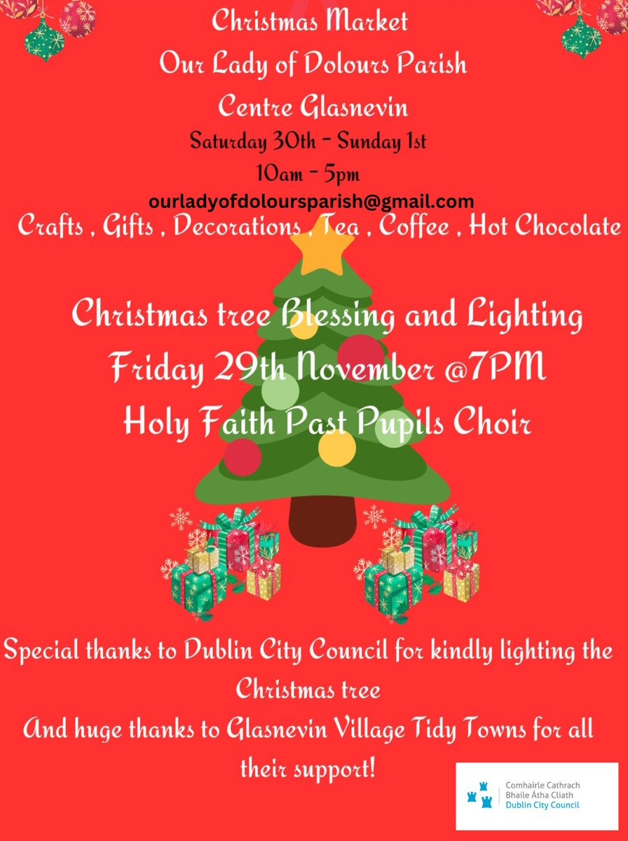 Dublin City Council – Cabra/Glasnevin (@dcccabraglasnev) on Twitter photo Don't miss #chistmas festivities this wkend in <a href="/OfDolours/">Our Lady of Dolours</a> Parish Centre, #Glasnevin. Tree lighting, choir, crafts, tea, coffee & hot chocolate & more. <a href="/DubCityCouncil/">Dublin City Council</a> <a href="/GlasnevinClean/">Glasnevin Cleanup</a> #communityspirit #supportingcommunities #positiveageing #familyfun #yourcouncil #inclusion Don't miss #chistmas festivities this wkend in <a href="/OfDolours/">Our Lady of Dolours</a> Parish Centre, #Glasnevin. Tree lighting, choir, crafts, tea, coffee & hot chocolate & more. <a href="/DubCityCouncil/">Dublin City Council</a> <a href="/GlasnevinClean/">Glasnevin Cleanup</a> #communityspirit #supportingcommunities #positiveageing #familyfun #yourcouncil #inclusion