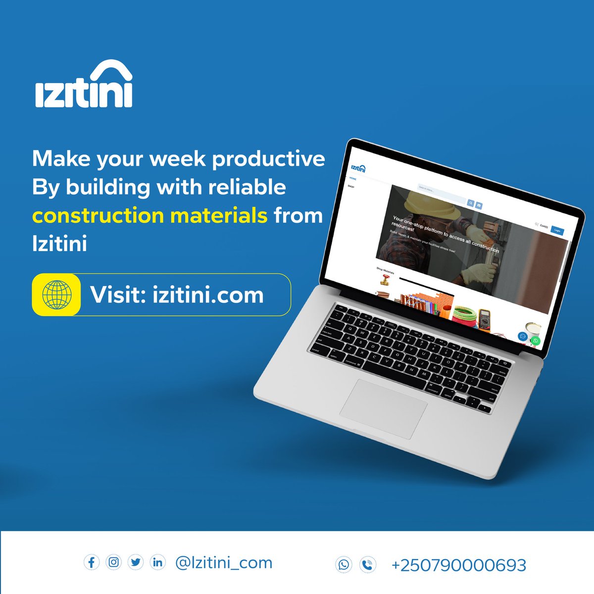 Izitini_com's tweet photo. Build smarter this week with trusted construction materials from Izitini. ✨
Visit https://t.co/63rkI5npzT to explore more.
#EasyConstruction #BuildSmarter #Constructiontools https://t.co/AuecQ6LBFq