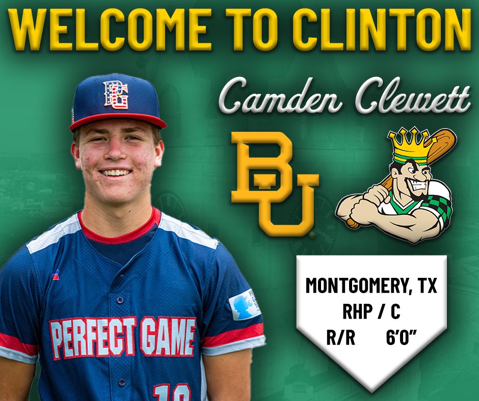 Clinton LumberKings (@lumberkings) on Twitter photo 🚨🚨ROSTER ANNOUNCEMENT🚨🚨
LumberKings fans, help us give a big Clinton welcome to <a href="/Camden_Clewett/">Camden Clewett</a> from <a href="/BaylorBaseball/">Baylor Baseball</a>!
Stay tuned for more 2025 player announcements!
#CrownedInClinton #BaseballIsBetter 🚨🚨ROSTER ANNOUNCEMENT🚨🚨
LumberKings fans, help us give a big Clinton welcome to <a href="/Camden_Clewett/">Camden Clewett</a> from <a href="/BaylorBaseball/">Baylor Baseball</a>!
Stay tuned for more 2025 player announcements!
#CrownedInClinton #BaseballIsBetter
