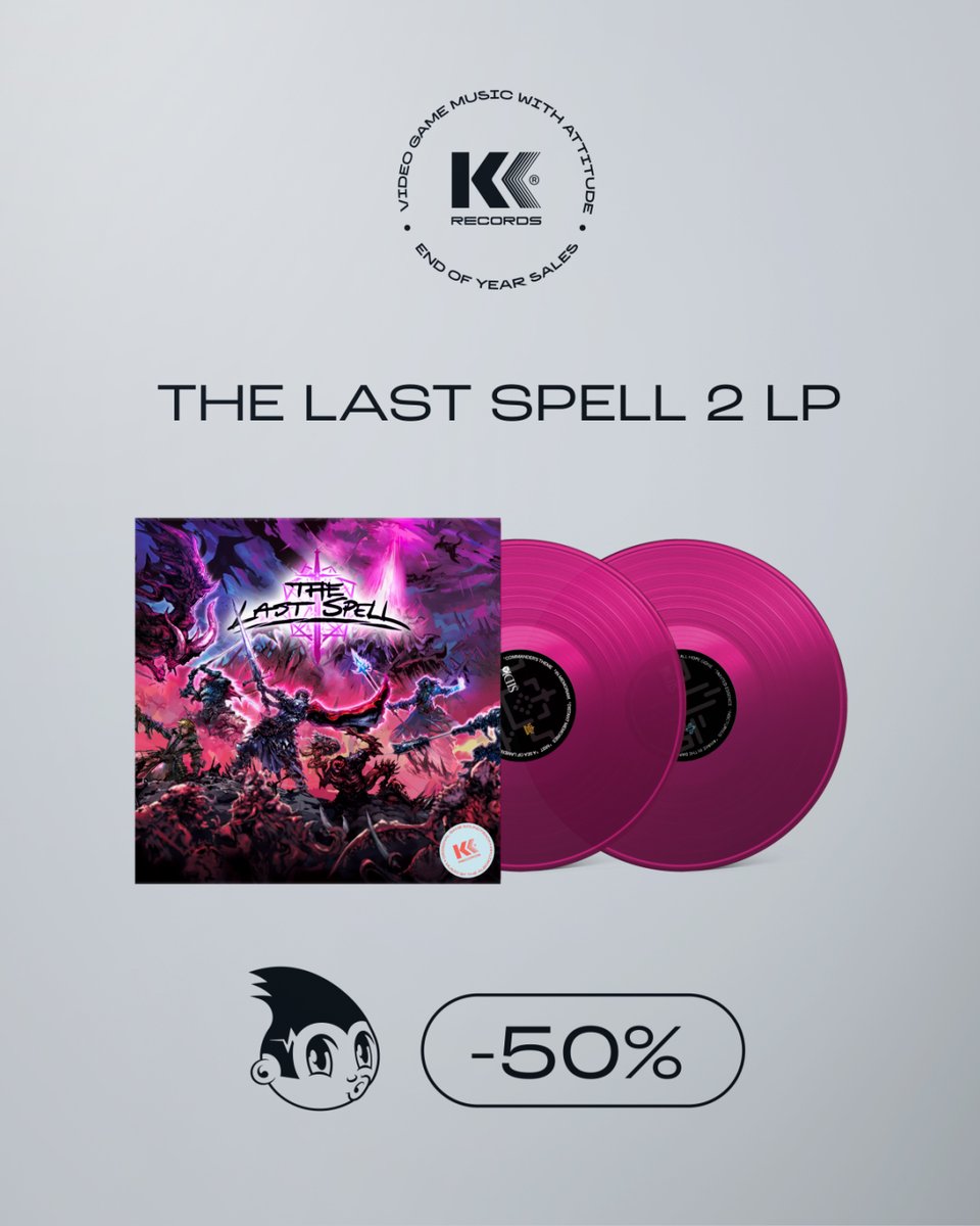 [SALES] The Last Spell <a href="/ishtar_games/">Ishtar Games - Wishlist Dead in Antares!</a> <a href="/TheArcadeCrew/">The Arcade Crew | SHUFFLE TACTICS is OUT!</a> OST vinyl is 50% off:
🟣🟣high-end 2LP by <a href="/The_Algorithm/">The Algorithm</a> 
📕8-page booklet with exclusive art and liner notes
kidkatana.com/shop/the-last-…